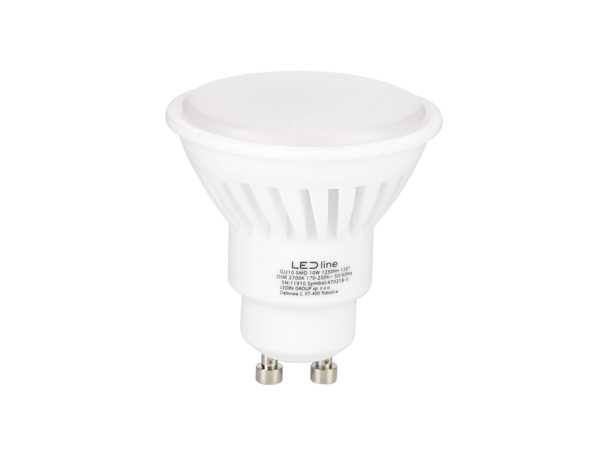 LED BULB GU10 10W 2700K 1250lm DIMMABLE