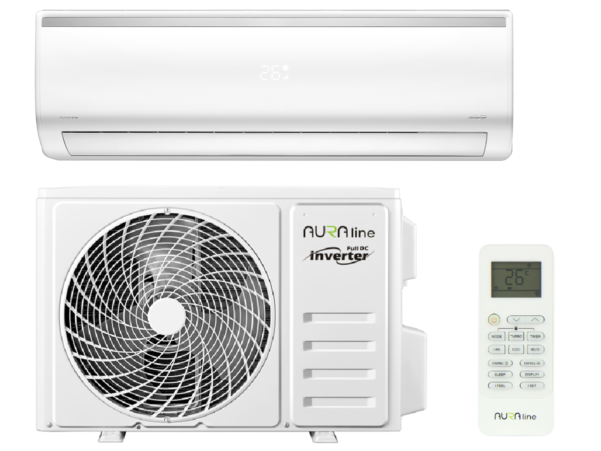 AURA line Klimatyzator Split 3,4kW R32 Połysk Grzałka Filtry 4in1