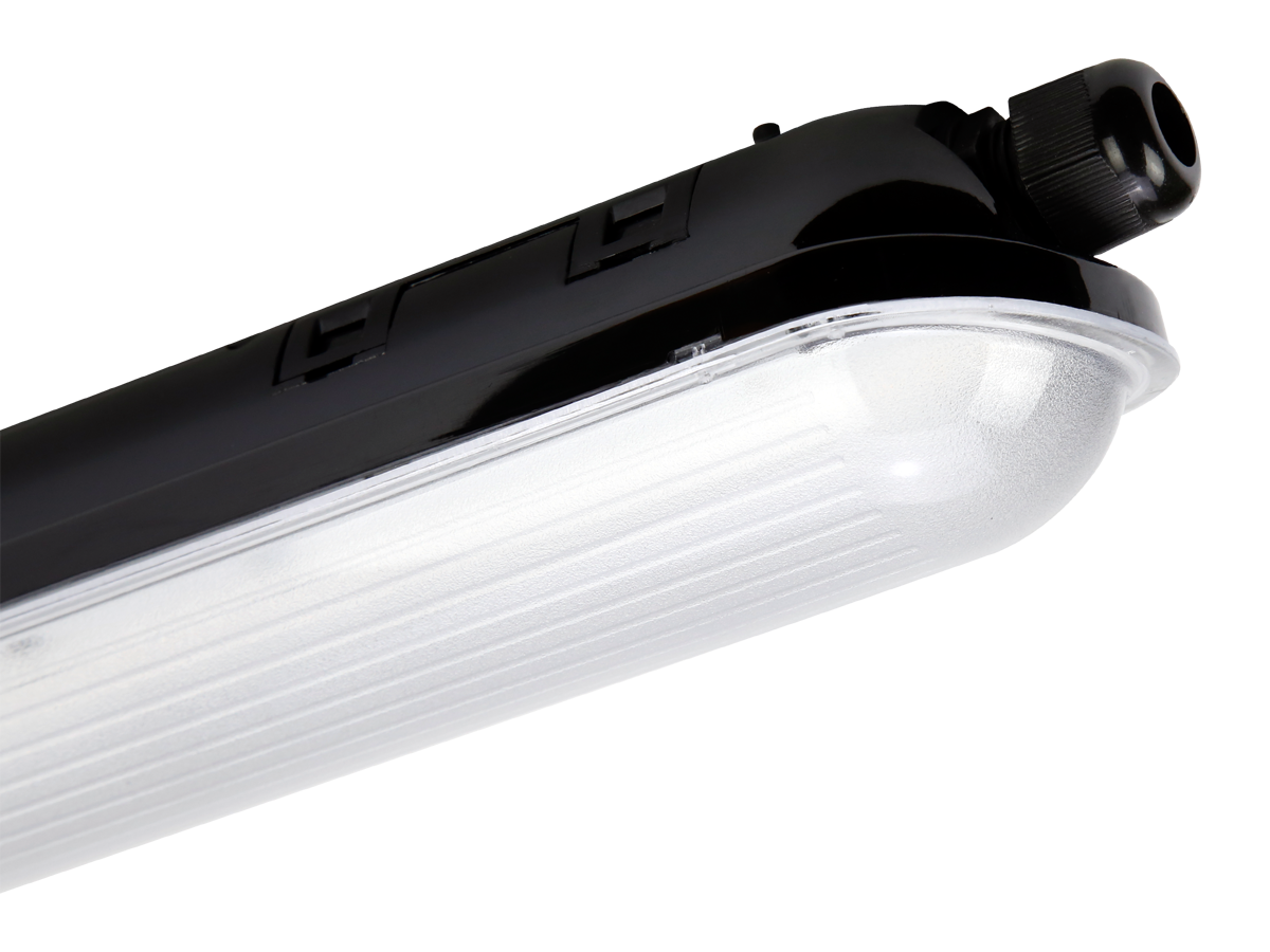 HERMETISCHE LEUCHTEN LINKER TRI-PROOF 40W  4000K 6000lm 150lm/W 220-240V IP65 120cm schwarz PRIME