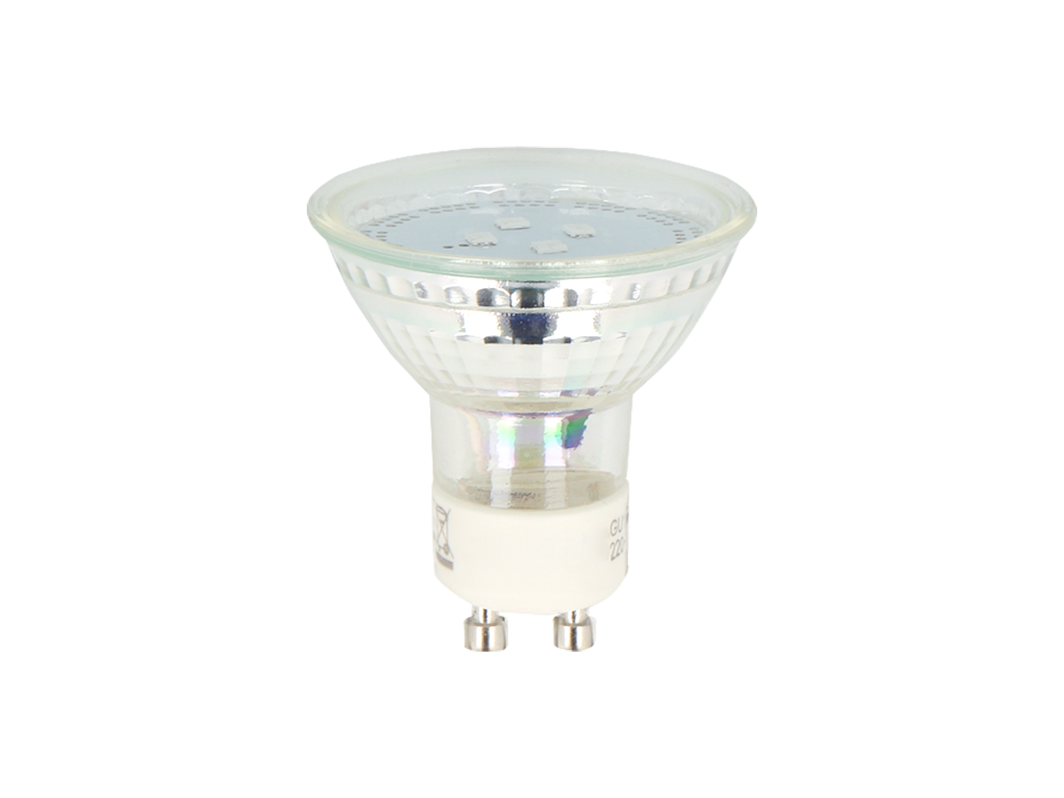 LED žárovka GU10 3000K 1W 80lm 230V 120 ° LITE sklo