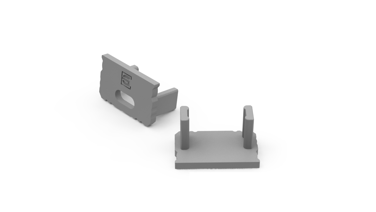 Zaślepka do profilu aluminiowego 10mm nawierzchniowego srebrna 20szt